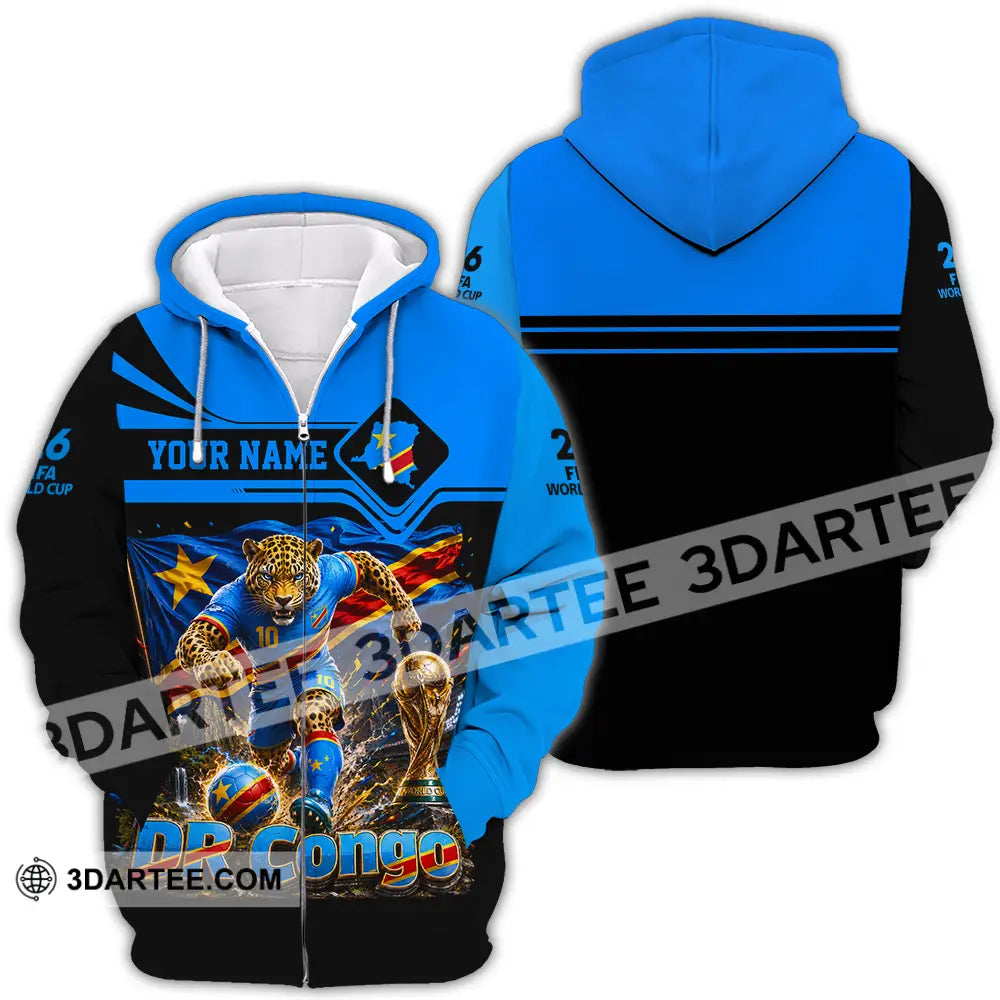 Unisex Shirt - Custom Dr Congo World Cup 2026 Shirt - Zipper Hoodie / S - T-shirt