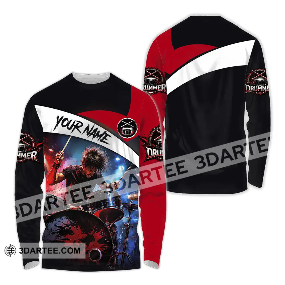 Unisex Shirt - Custom Drummer Shirt - Long Sleeve Shirt / S - T-shirt