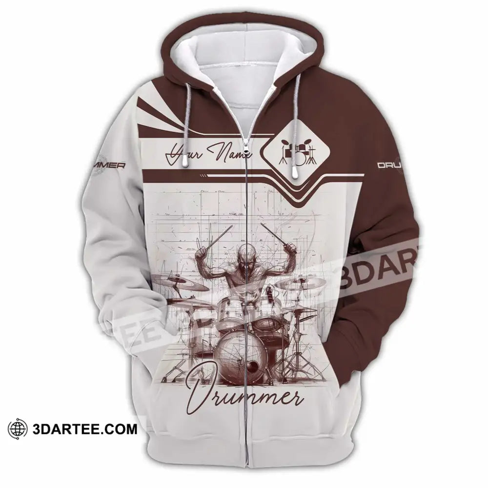 Unisex Shirt - Custom Drummer Shirt - Zipper Hoodie / S - T-shirt