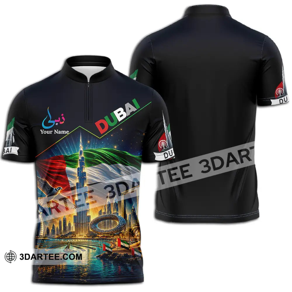 Unisex Shirt - Custom Dubai Shirt - Zipper Polo Shirt / S - T-shirt