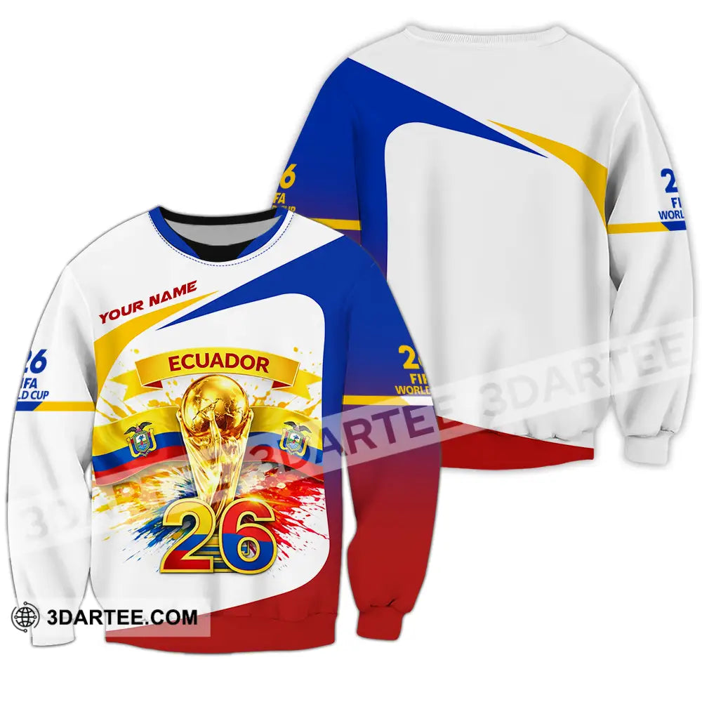 Unisex Shirt - Custom Ecuador World Cup 2026 3D Shirt - Long Sleeve / S - T-shirt