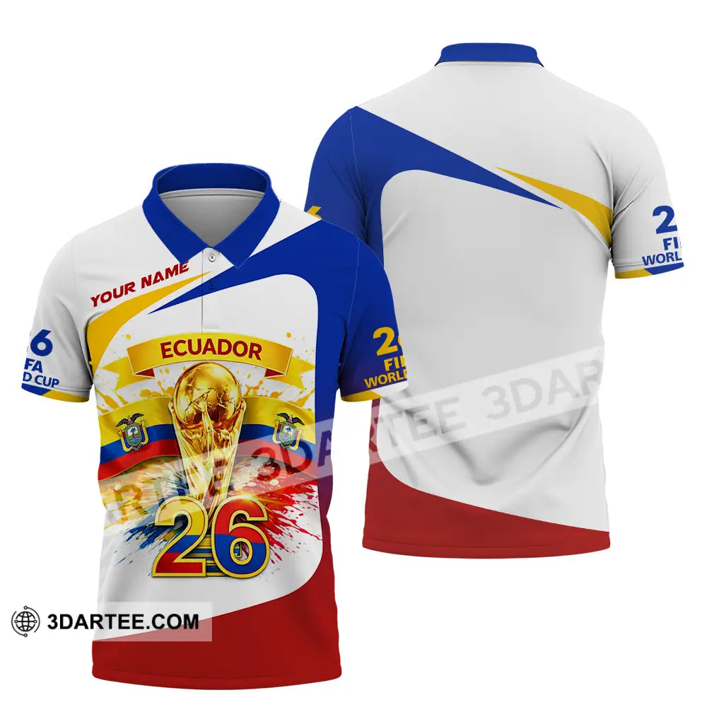 Unisex Shirt - Custom Ecuador World Cup 2026 3D Shirt - Polo Shirt / S - T-shirt