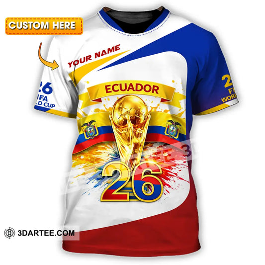 Unisex Shirt - Custom Ecuador World Cup 2026 3D Shirt - T-shirt