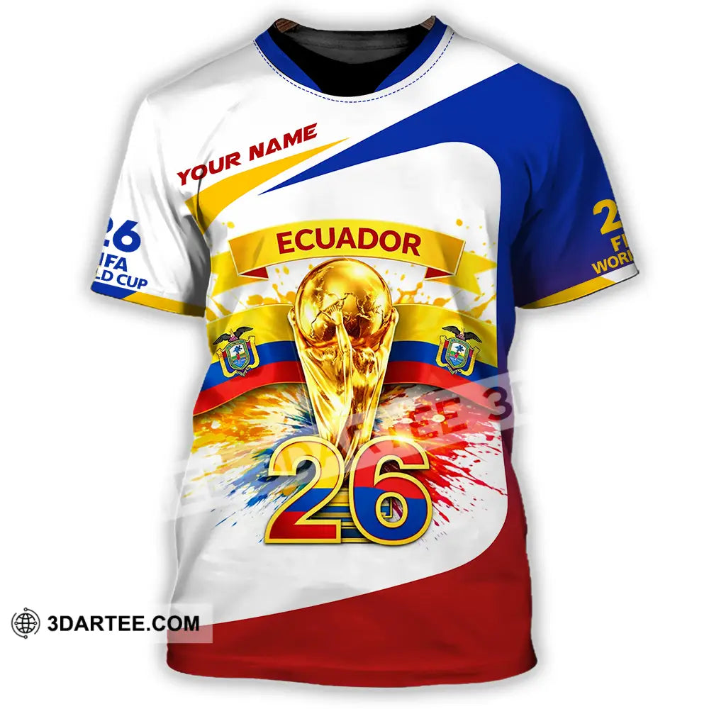 Unisex Shirt - Custom Ecuador World Cup 2026 3D Shirt - T-Shirt / S - T-shirt