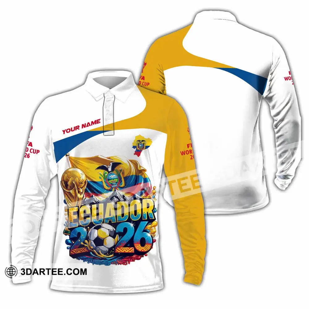 Unisex Shirt - Custom Ecuador World Cup 2026 Shirt - Long Sleeve Polo / S - T-shirt
