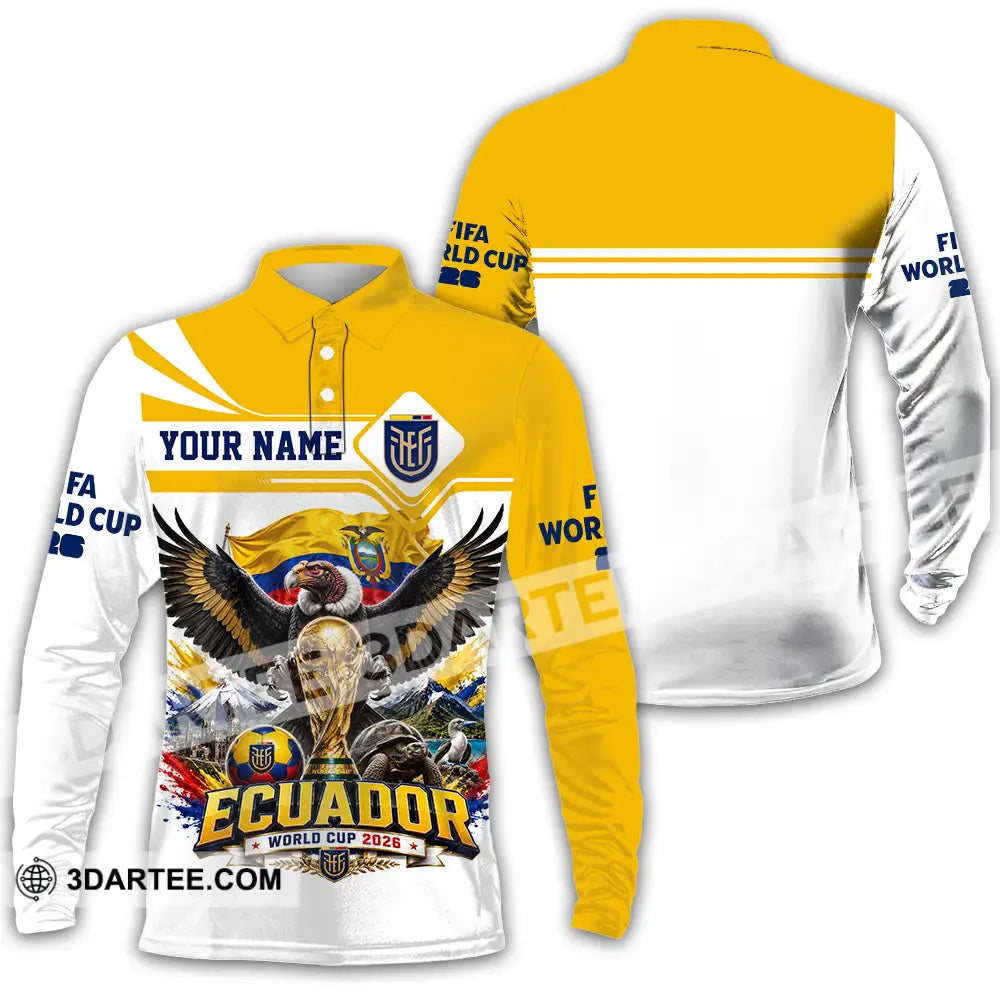Unisex Shirt - Custom Ecuador World Cup 2026 Shirt - Long Sleeve Polo / S - T-shirt