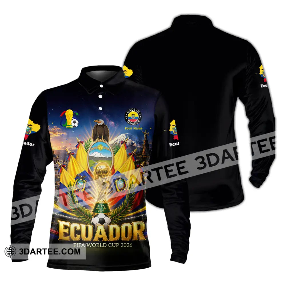 Unisex Shirt - Custom Ecuador World Cup 2026 Shirt - Long Sleeve Polo / S - T-shirt