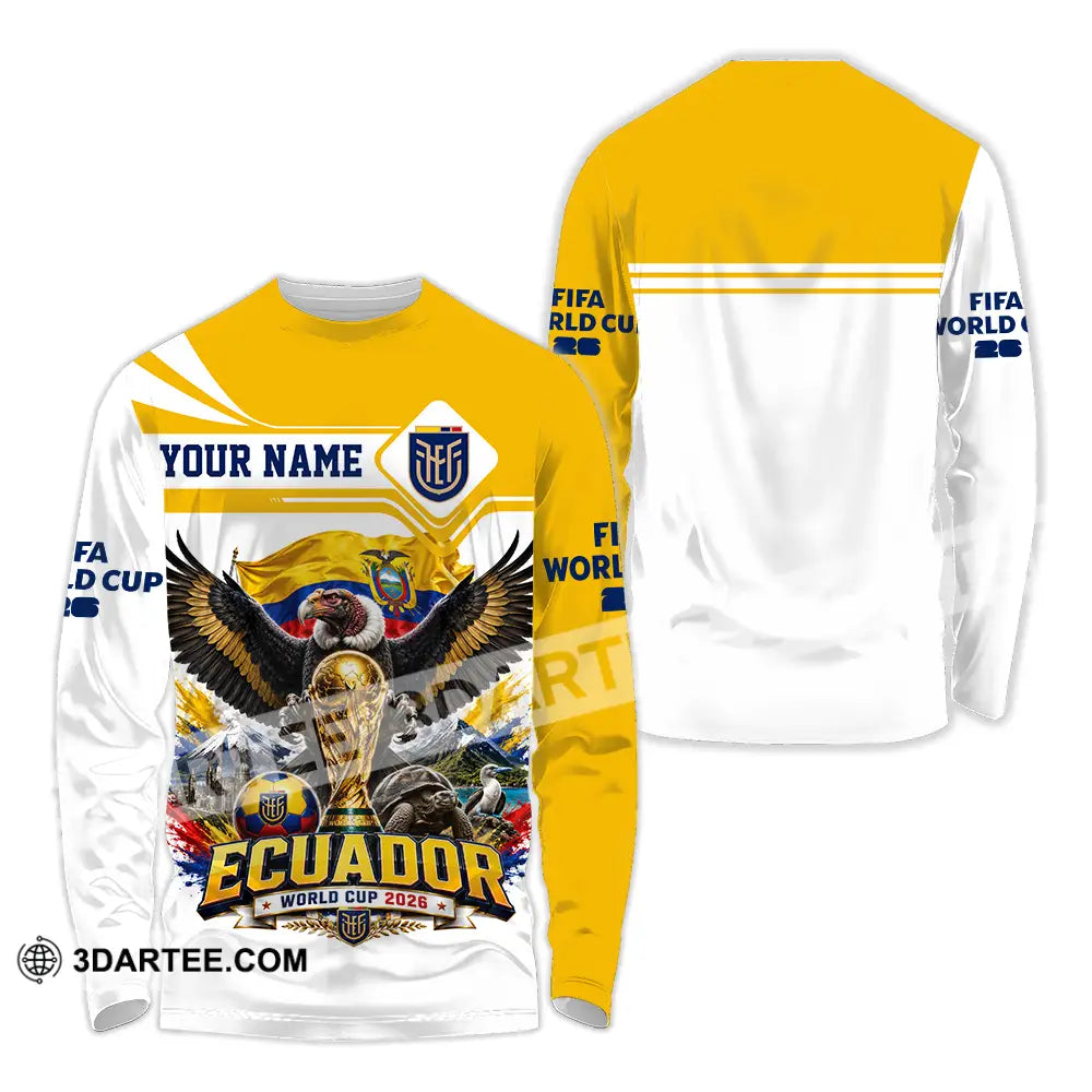 Unisex Shirt - Custom Ecuador World Cup 2026 Shirt - Long Sleeve Shirt / S - T-shirt