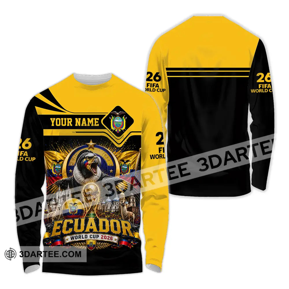 Unisex Shirt - Custom Ecuador World Cup 2026 Shirt - Long Sleeve Shirt / S - T-shirt