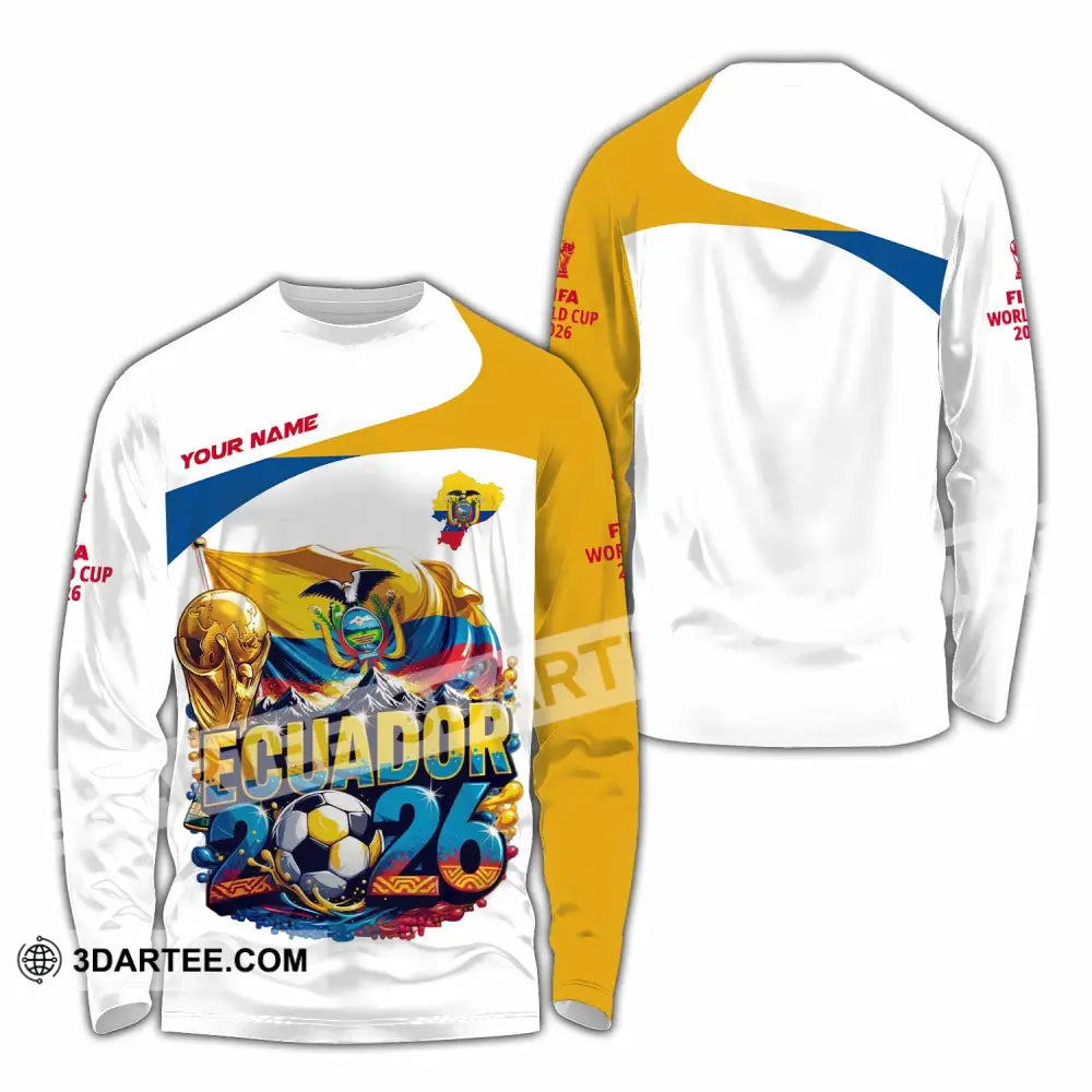 Unisex Shirt - Custom Ecuador World Cup 2026 Shirt - Long Sleeve Shirt / S - T-shirt