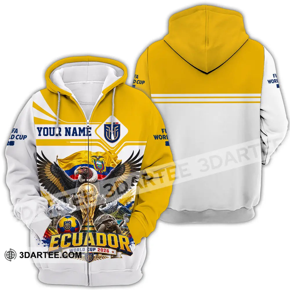 Unisex Shirt - Custom Ecuador World Cup 2026 Shirt - Zipper Hoodie / S - T-shirt