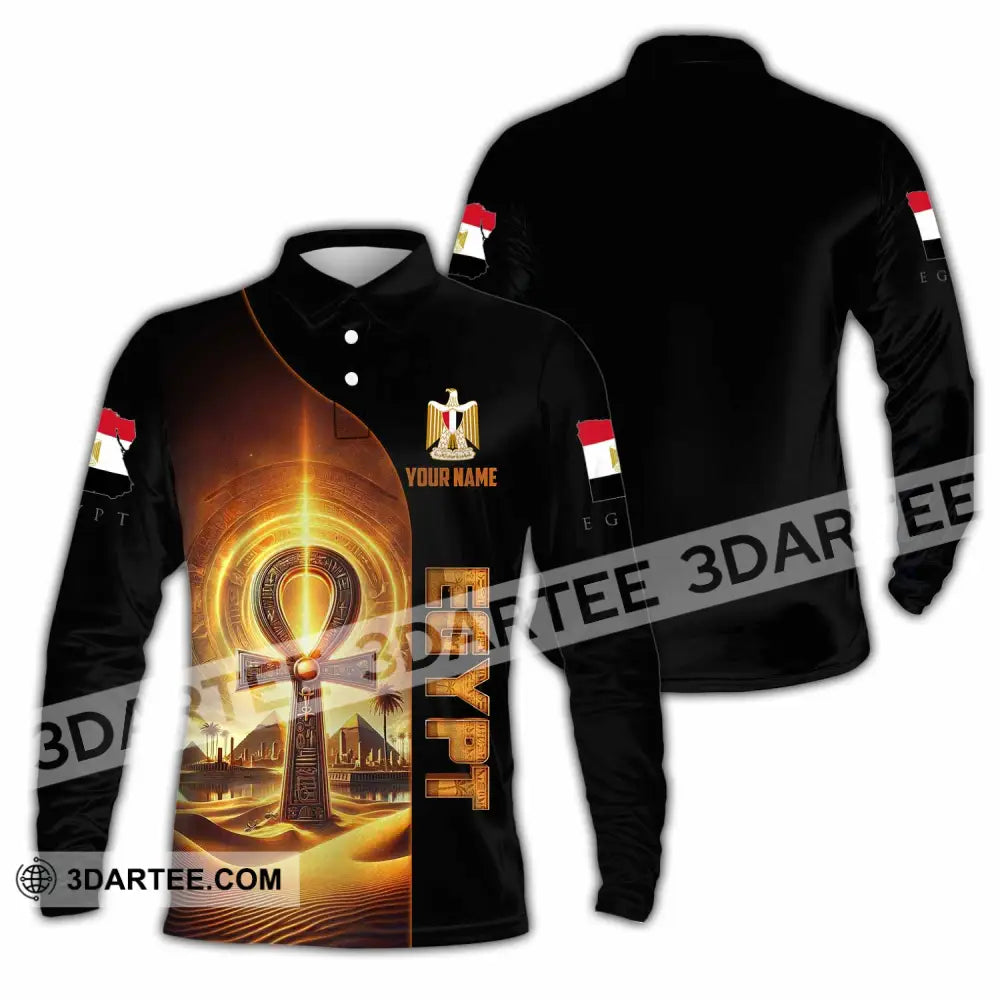 Unisex Shirt - Custom Egypt Shirt Long Sleeve Polo / S T-shirt