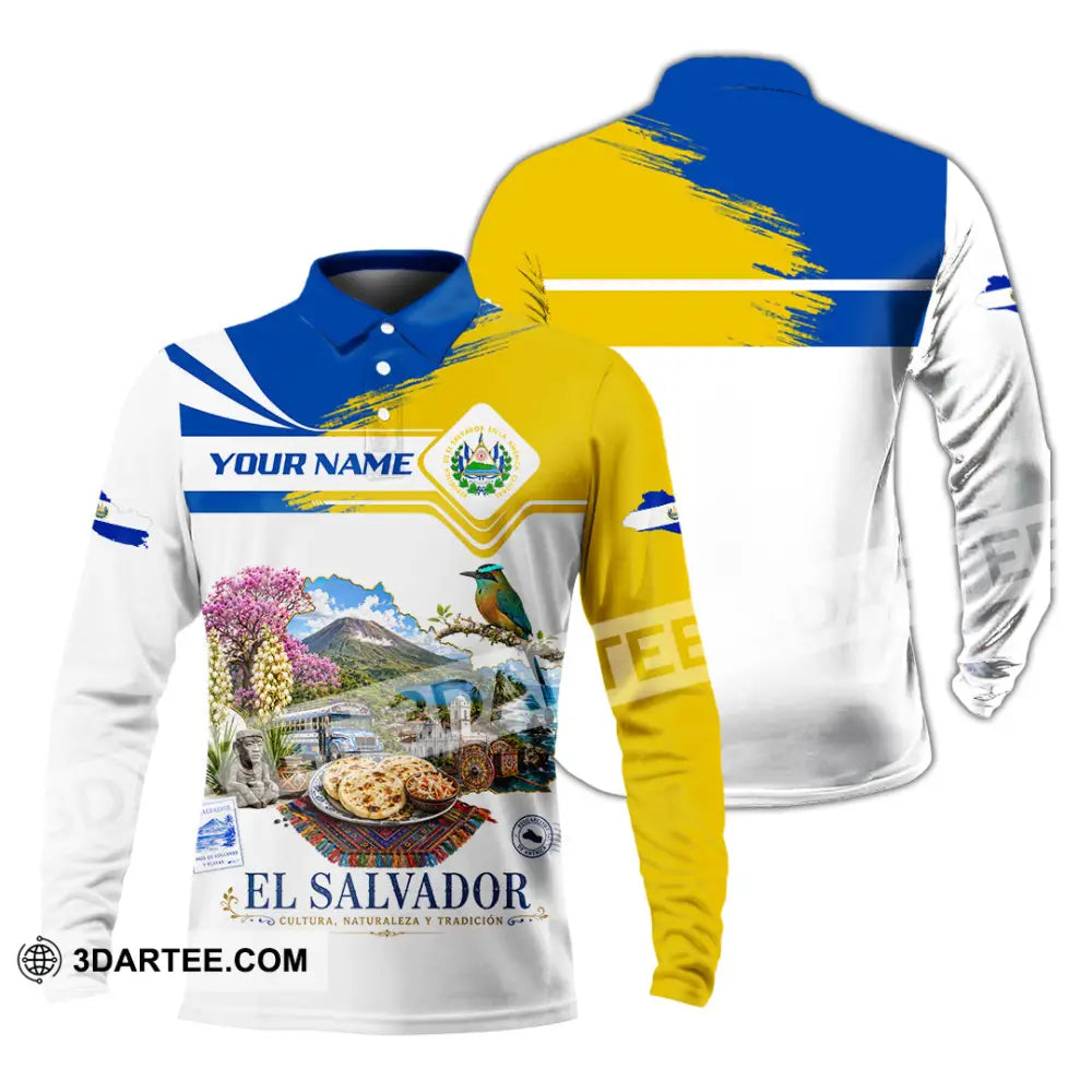 Unisex Shirt - Custom El Salvador Shirt - Long Sleeve Polo / S - T-shirt