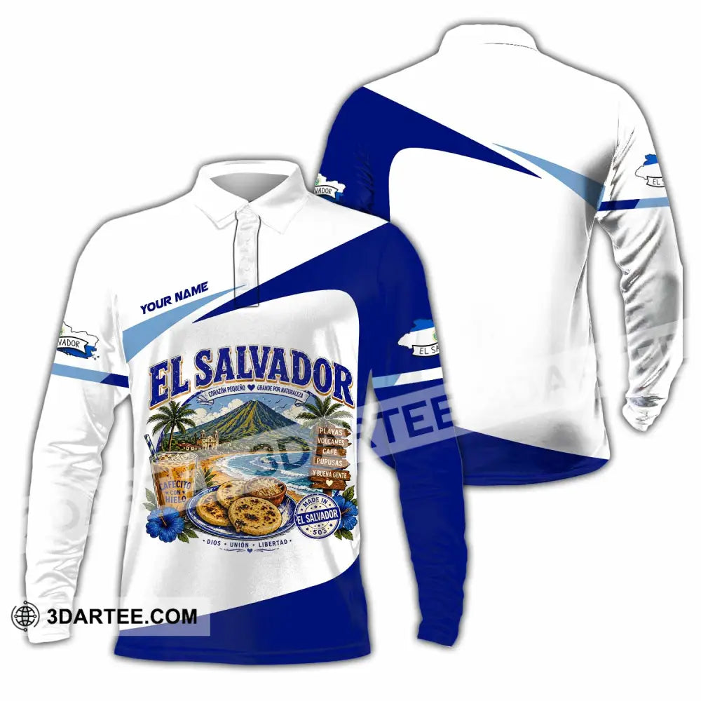 Unisex Shirt - Custom El Salvador Shirt - Long Sleeve Polo / S - T-shirt