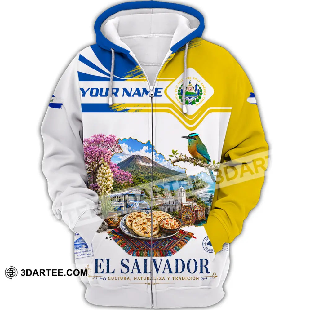 Unisex Shirt - Custom El Salvador Shirt - Zipper Hoodie / S - T-shirt