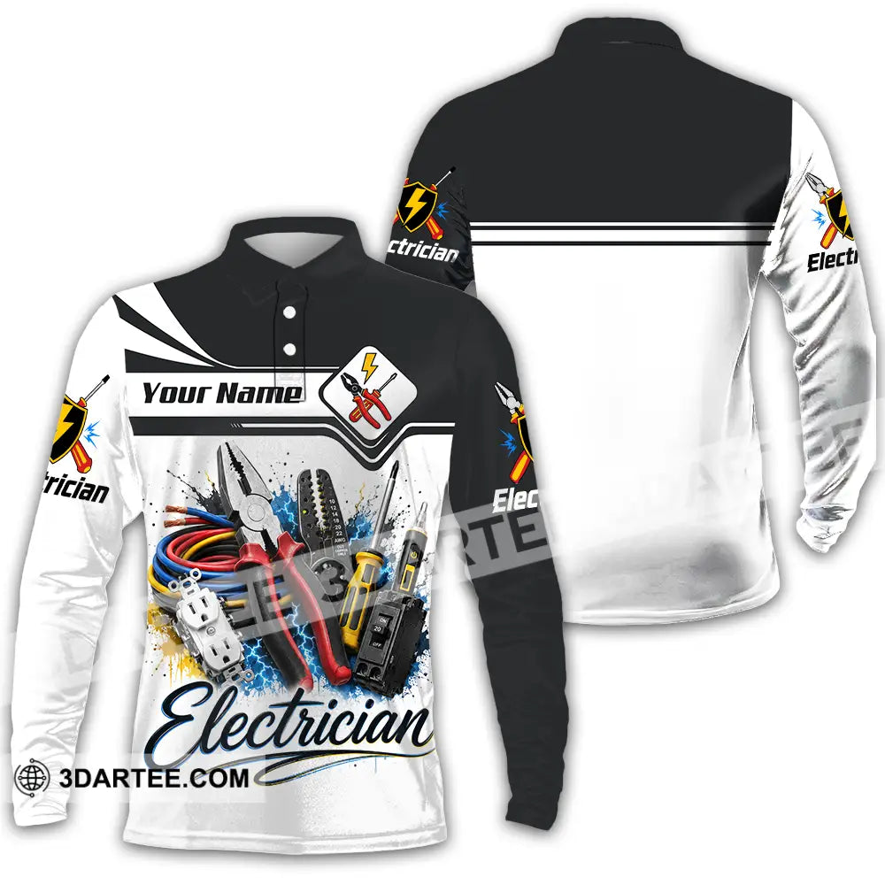 Unisex Shirt - Custom Electrician Shirt - Long Sleeve Polo / S - T-shirt