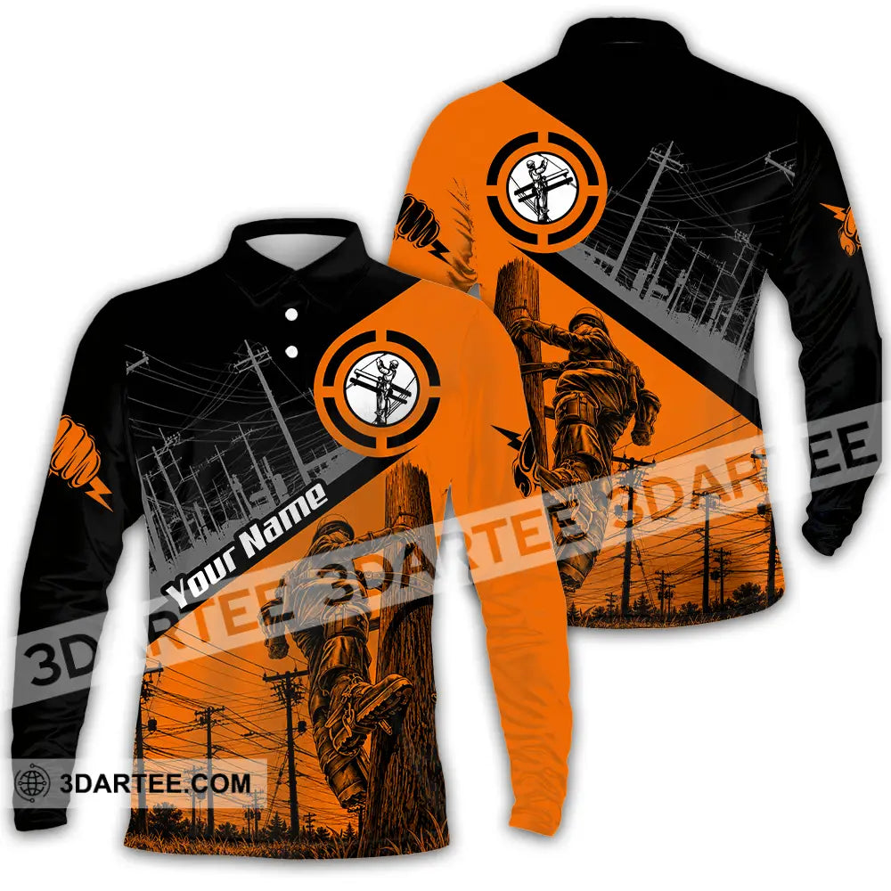 Unisex Shirt - Custom Electrician Shirt - Long Sleeve Polo / S - T-shirt