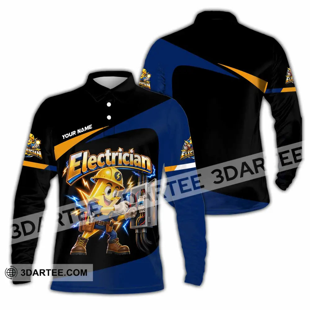 Unisex Shirt - Custom Electrician Shirt - Long Sleeve Polo / S - T-shirt
