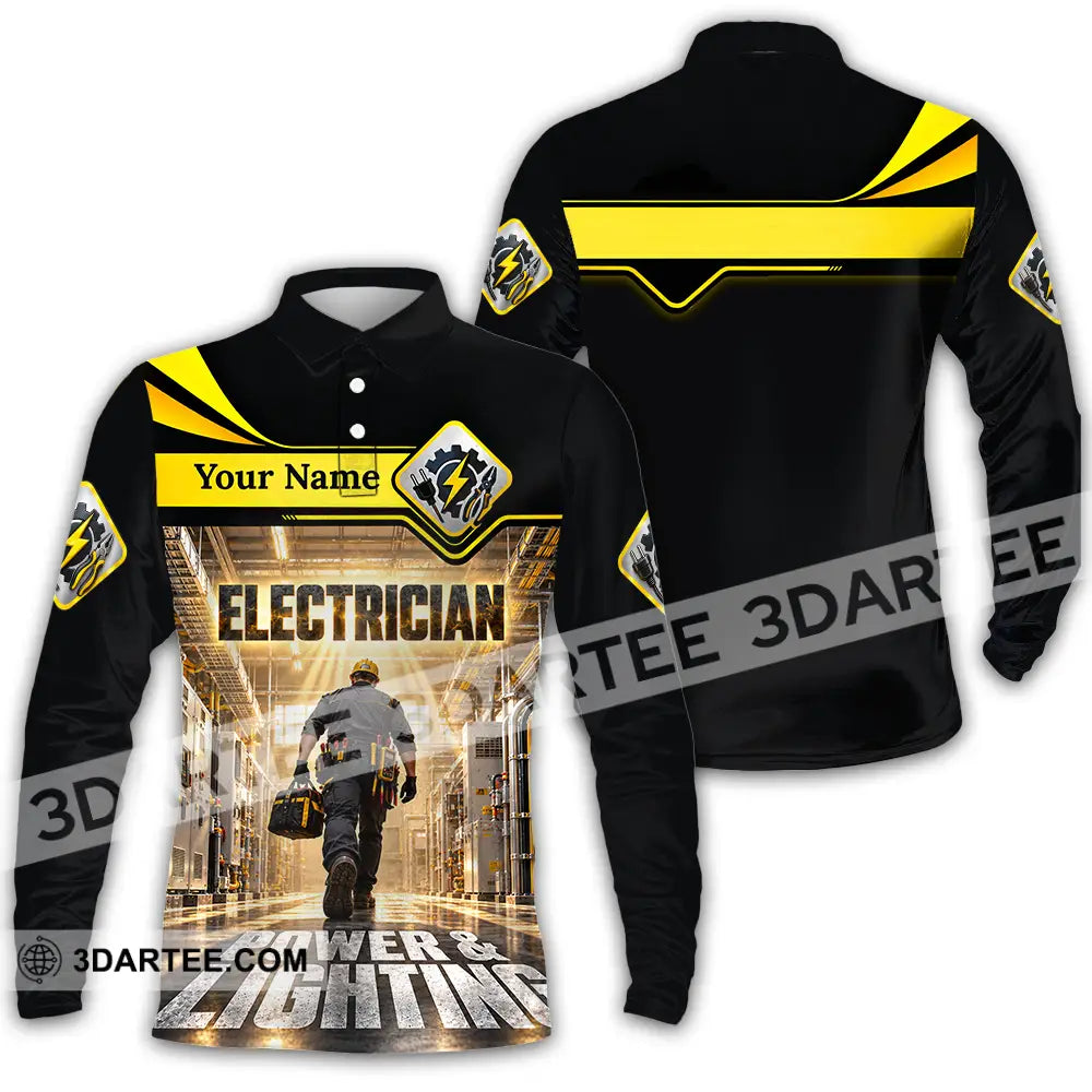 Unisex Shirt - Custom Electrician Shirt - Long Sleeve Polo / S - T-shirt