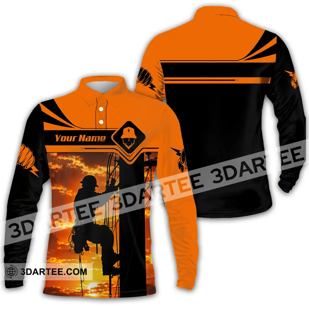 Unisex Shirt - Custom Electrician Shirt - Long Sleeve Polo / S - T-shirt