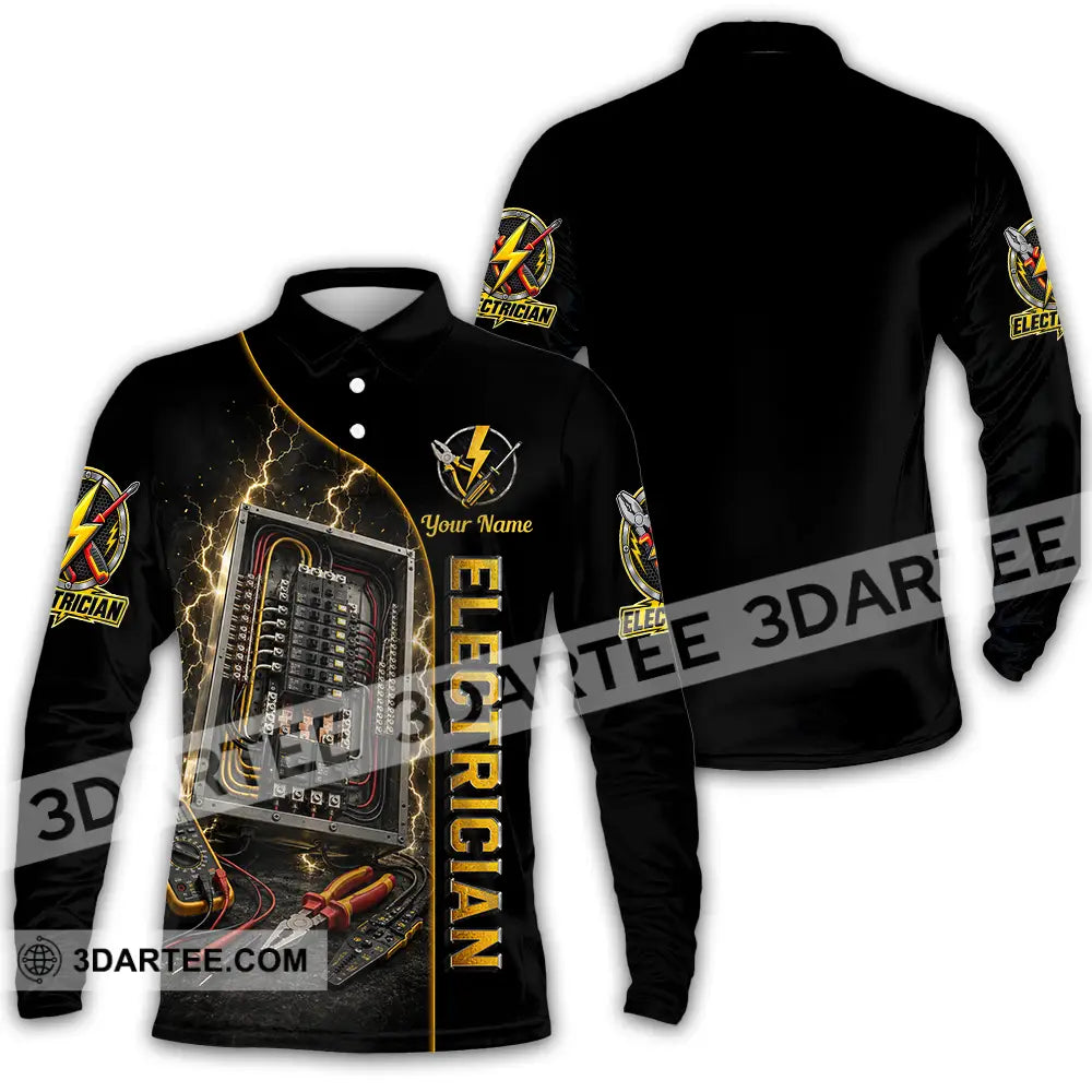 Unisex Shirt - Custom Electrician Shirt - Long Sleeve Polo / S - T-shirt