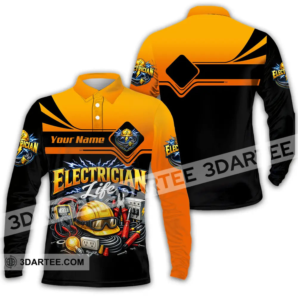 Unisex Shirt - Custom Electrician Shirt - Long Sleeve Polo / S - T-shirt