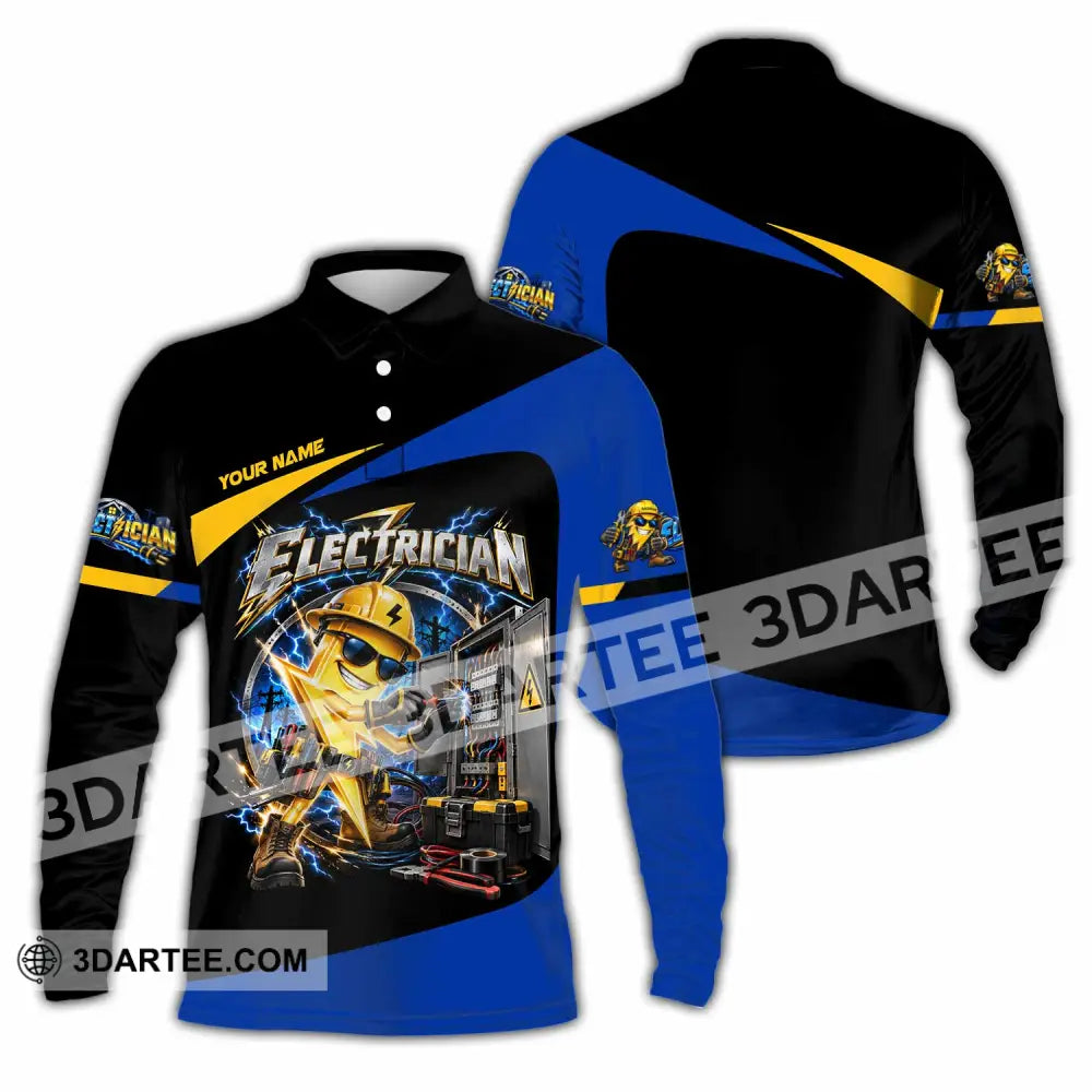 Unisex Shirt - Custom Electrician Shirt - Long Sleeve Polo / S - T-shirt