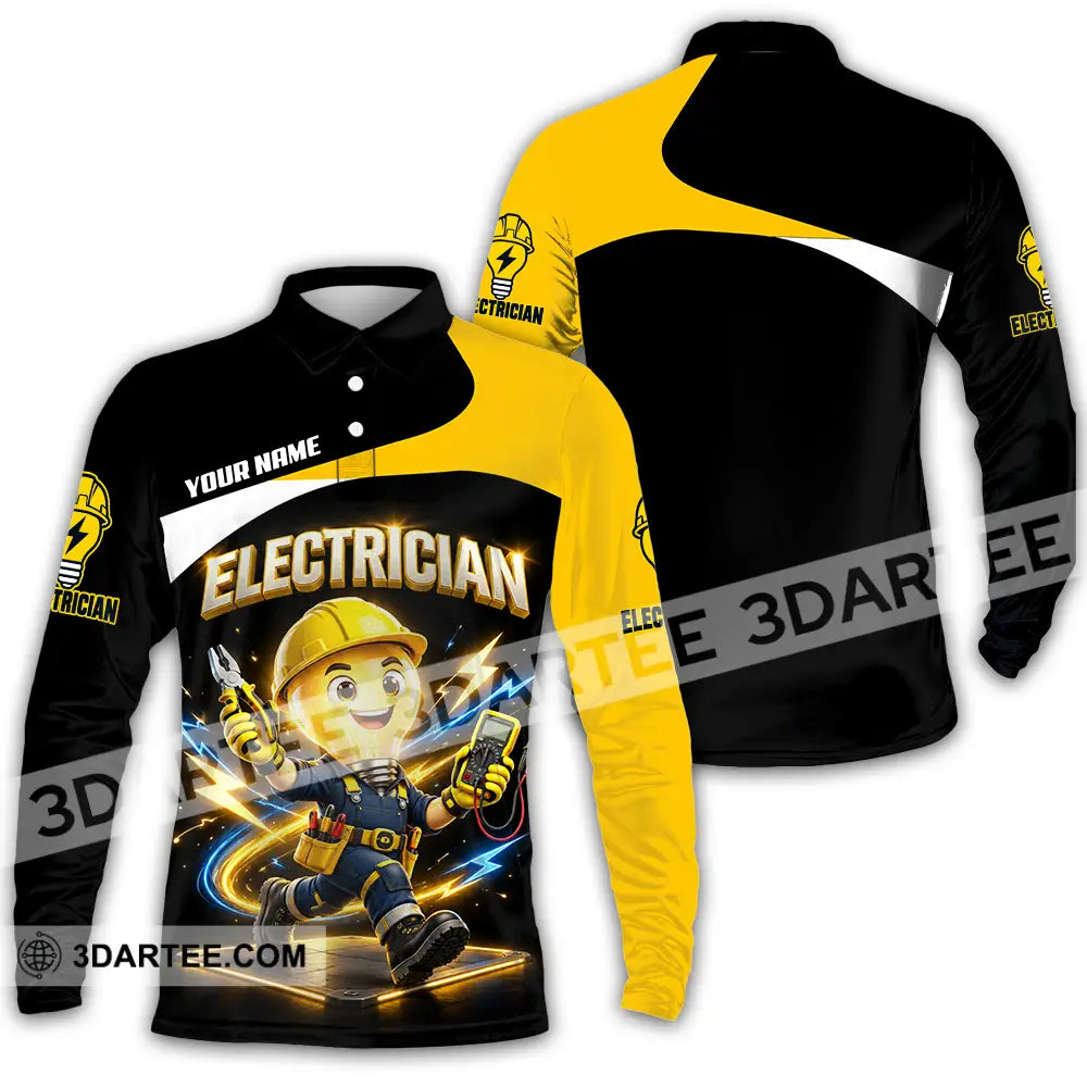 Unisex Shirt - Custom Electrician Shirt - Long Sleeve Polo / S - T-shirt