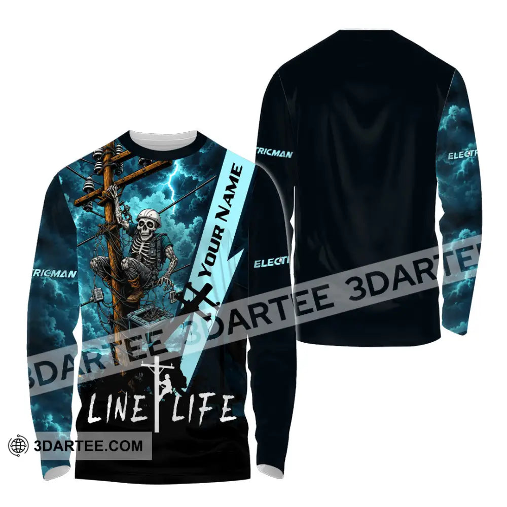 Unisex Shirt - Custom Electrician Shirt - Long Sleeve Shirt / S - T-shirt