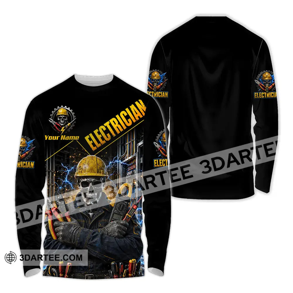 Unisex Shirt - Custom Electrician Shirt - Long Sleeve Shirt / S - T-shirt