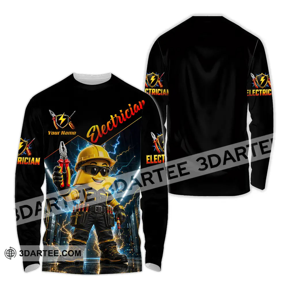 Unisex Shirt - Custom Electrician Shirt - Long Sleeve Shirt / S - T-shirt