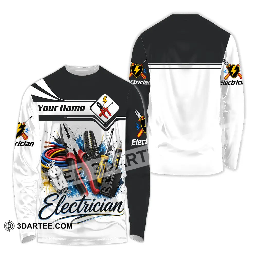 Unisex Shirt - Custom Electrician Shirt - Long Sleeve Shirt / S - T-shirt