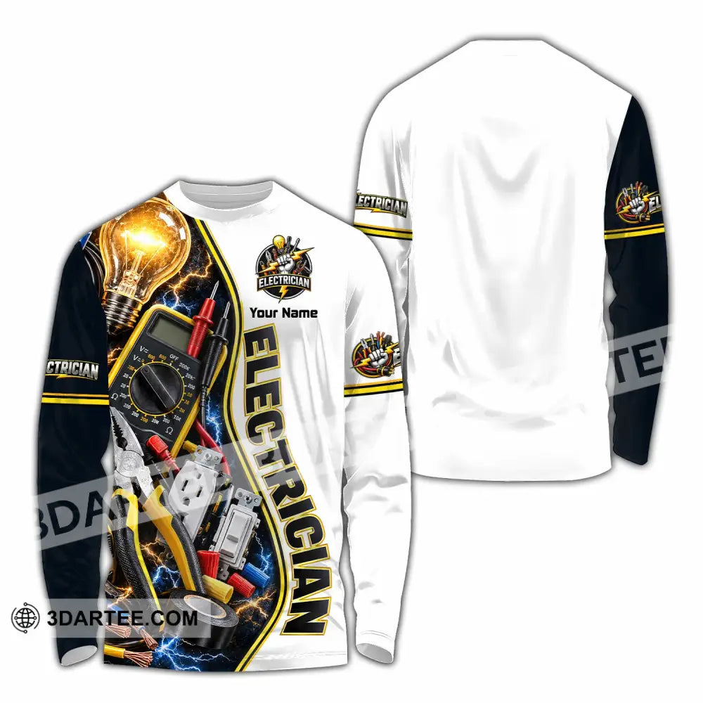Unisex Shirt - Custom Electrician Shirt - Long Sleeve Shirt / S - T-shirt