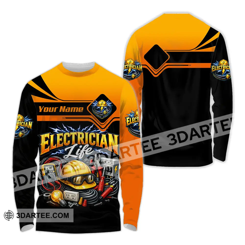 Unisex Shirt - Custom Electrician Shirt - Long Sleeve Shirt / S - T-shirt