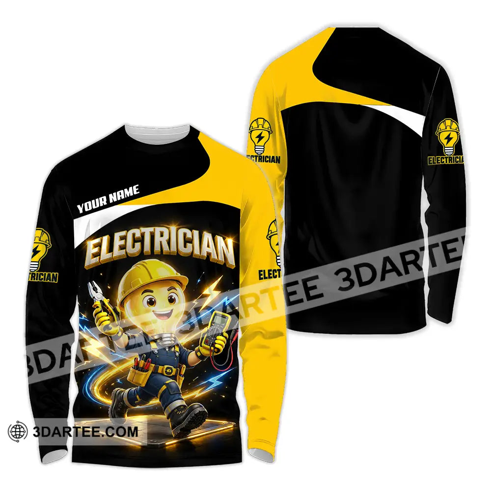 Unisex Shirt - Custom Electrician Shirt - Long Sleeve Shirt / S - T-shirt
