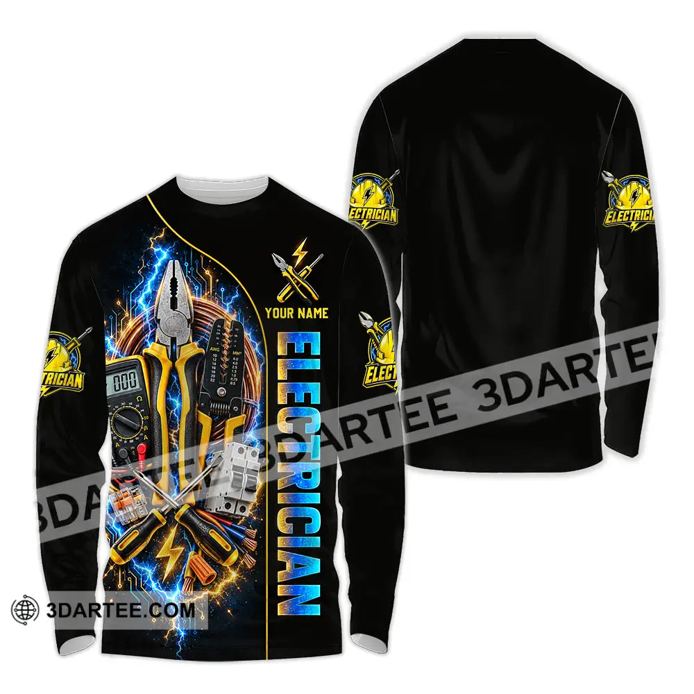 Unisex Shirt - Custom Electrician Shirt - Long Sleeve Shirt / S - T-shirt