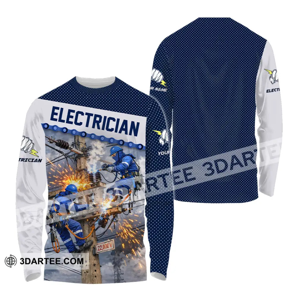 Unisex Shirt - Custom Electrician Shirt - Long Sleeve Shirt / S - T-shirt