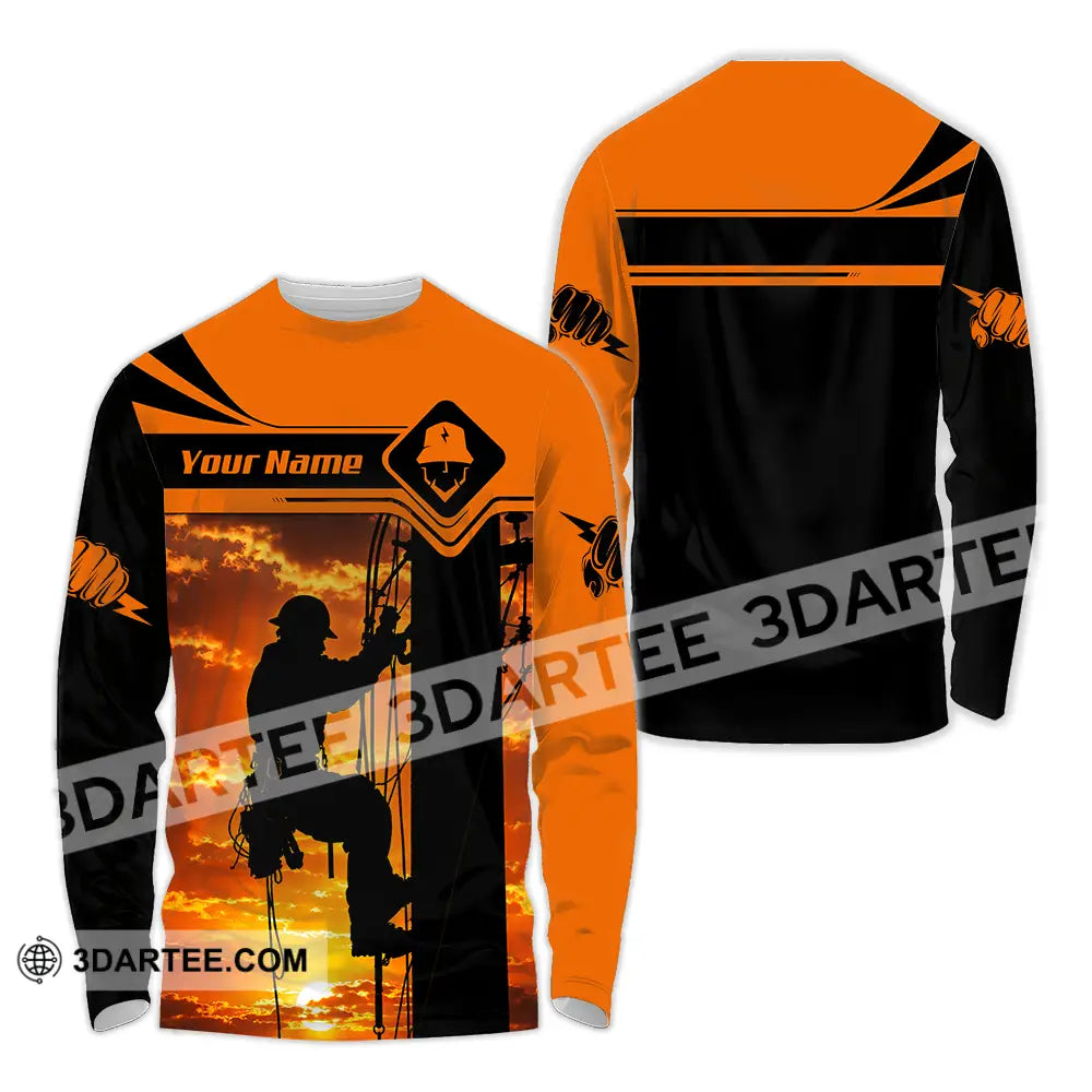 Unisex Shirt - Custom Electrician Shirt - Long Sleeve Shirt / S - T-shirt