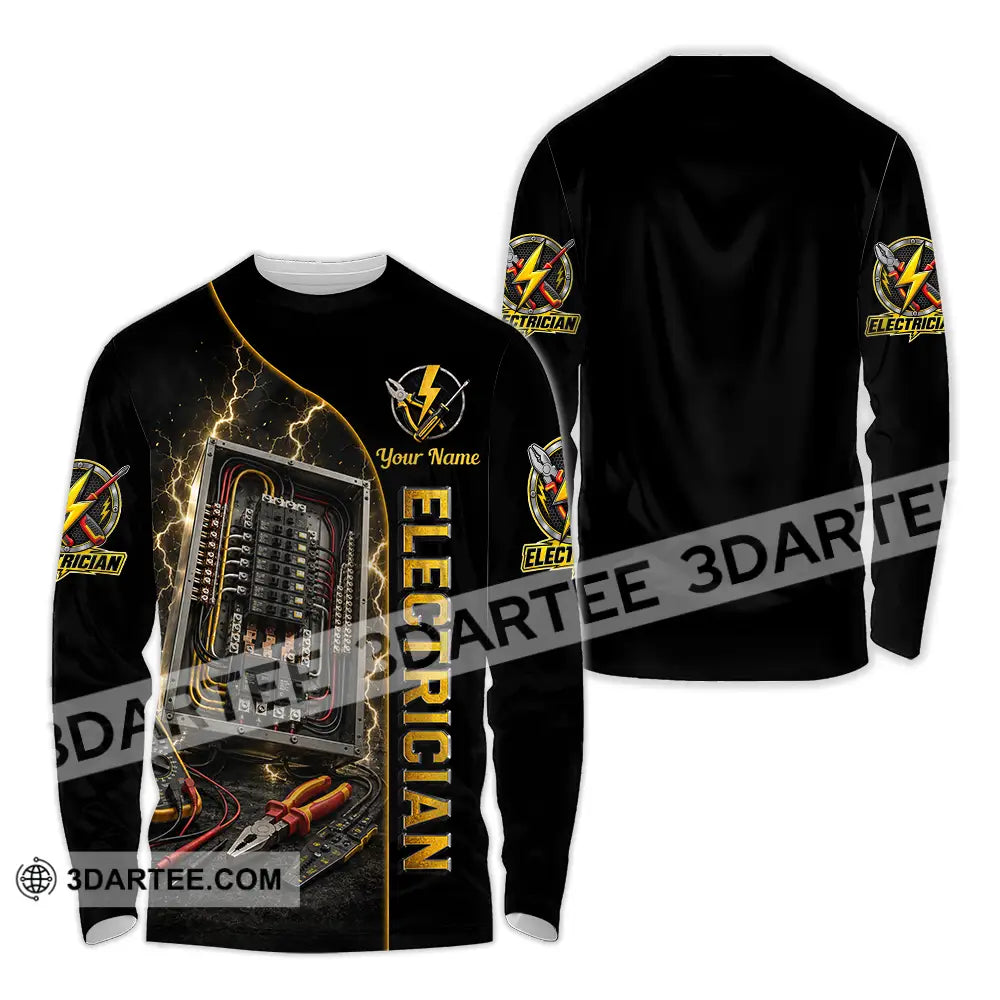 Unisex Shirt - Custom Electrician Shirt - Long Sleeve Shirt / S - T-shirt