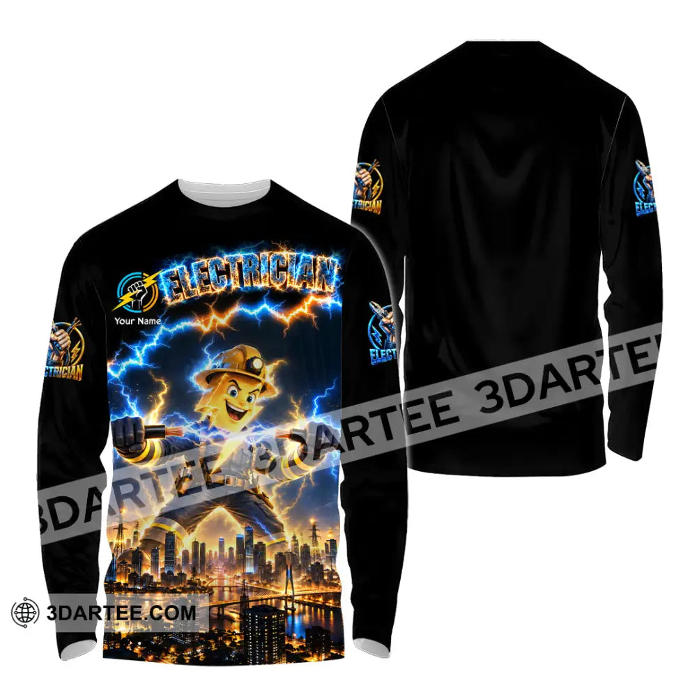Unisex Shirt - Custom Electrician Shirt - Long Sleeve Shirt / S - T-shirt