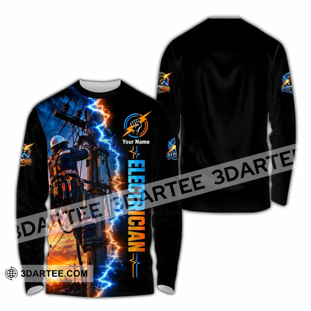 Unisex Shirt - Custom Electrician Shirt - Long Sleeve Shirt / S - T-shirt
