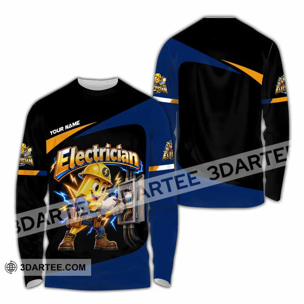 Unisex Shirt - Custom Electrician Shirt - Long Sleeve Shirt / S - T-shirt