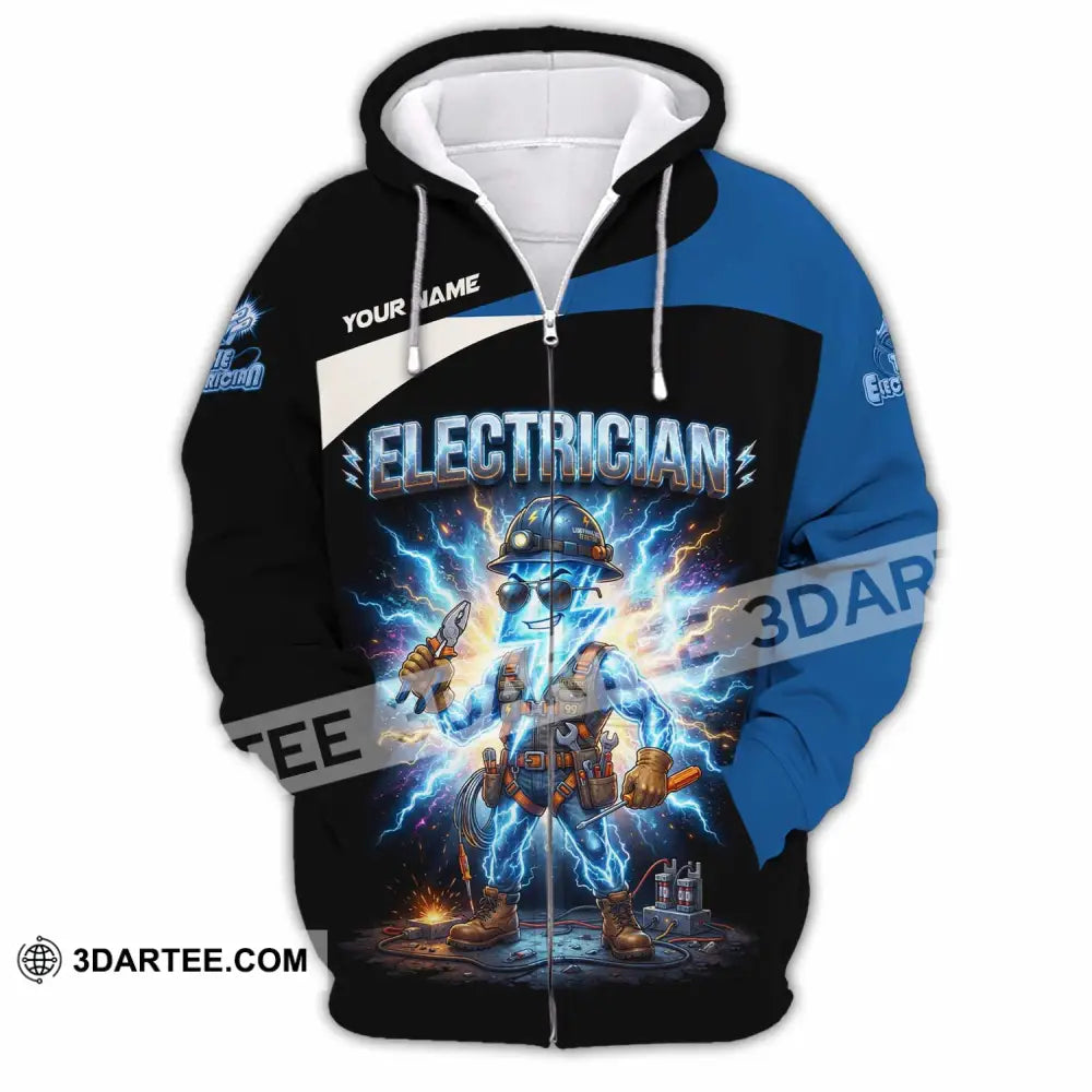 Unisex Shirt - Custom Electrician Shirt - Zipper Hoodie / S - T-shirt