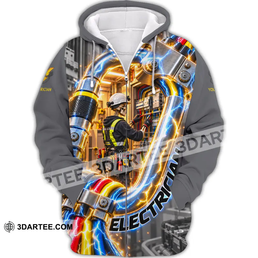 Unisex Shirt - Custom Electrician Shirt - Zipper Hoodie / S - T-shirt