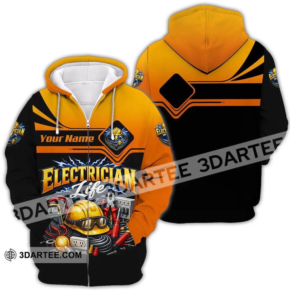 Unisex Shirt - Custom Electrician Shirt - Zipper Hoodie / S - T-shirt