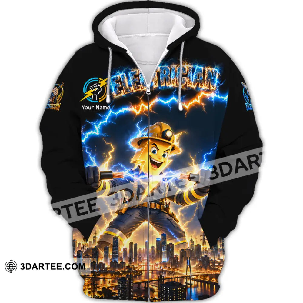 Unisex Shirt - Custom Electrician Shirt - Zipper Hoodie / S - T-shirt