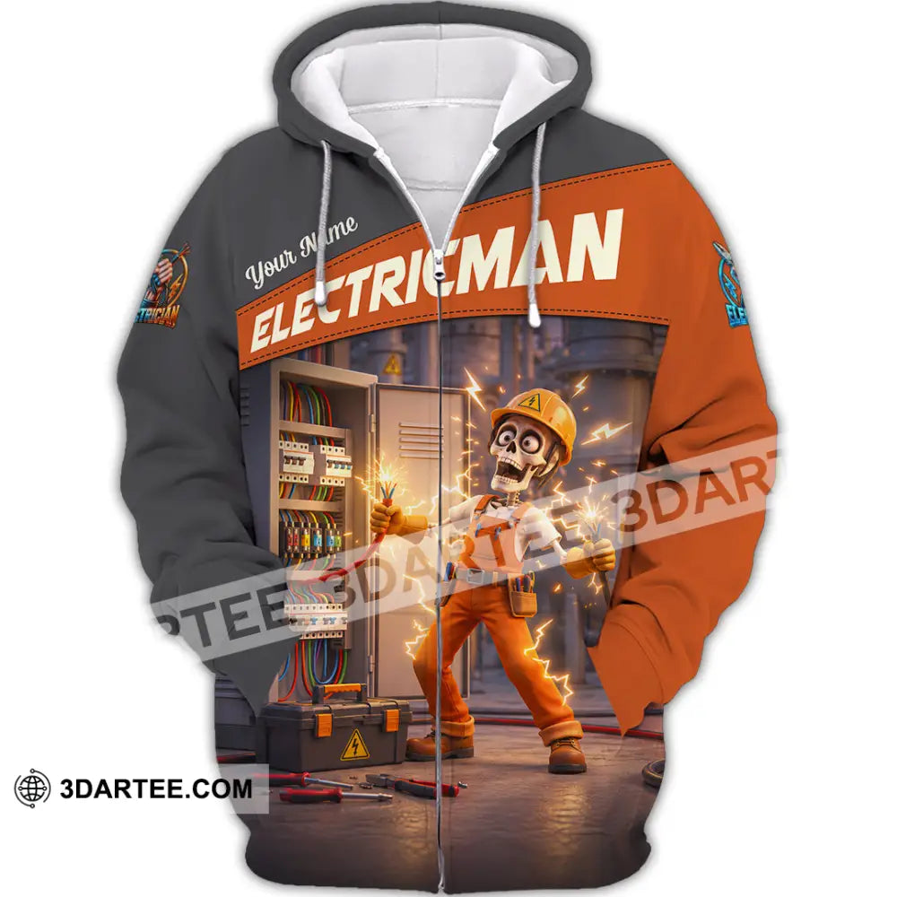 Unisex Shirt - Custom Electrician Shirt - Zipper Hoodie / S - T-shirt