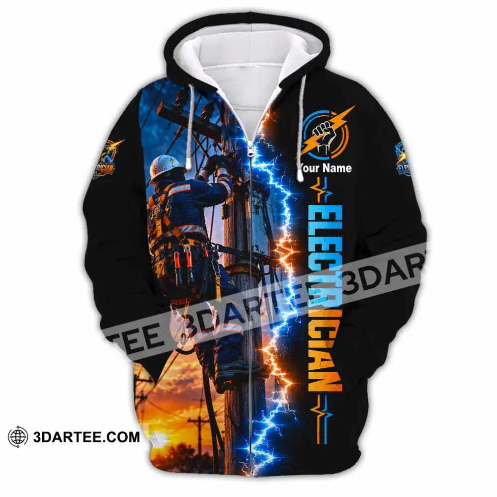 Unisex Shirt - Custom Electrician Shirt - Zipper Hoodie / S - T-shirt