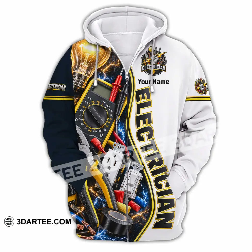 Unisex Shirt - Custom Electrician Shirt - Zipper Hoodie / S - T-shirt