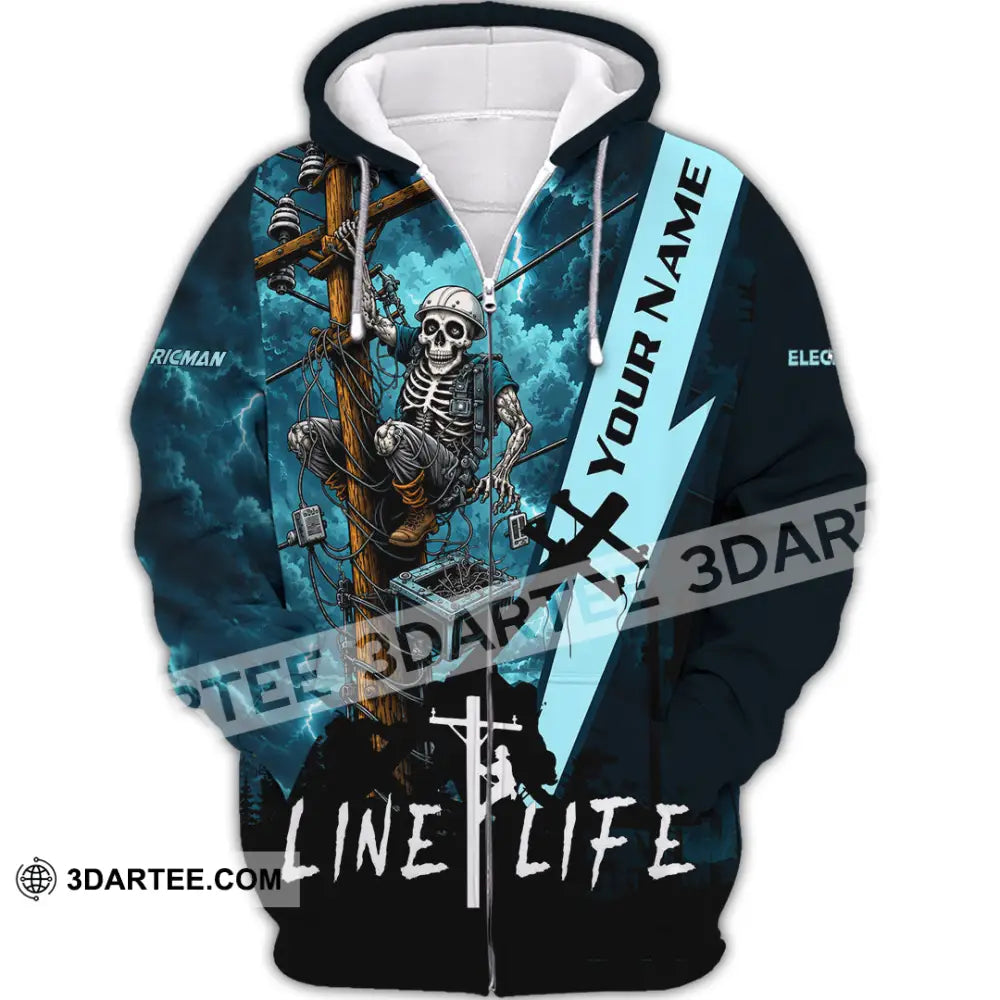 Unisex Shirt - Custom Electrician Shirt - Zipper Hoodie / S - T-shirt